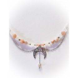 Collier déesse "Lunaire" en pierre de lune - Ci nature