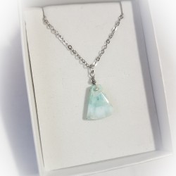 Pendentif argenté Larimar