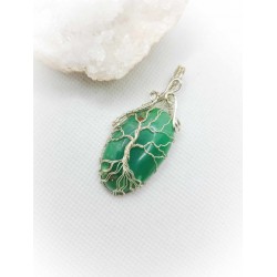 Pendentif en Chrysoprase - Arbre de vie : Harmonie et sérénité - Ci nature