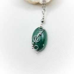 Pendentif en Malachite - Evolution personnelle et apaisement - Ci nature