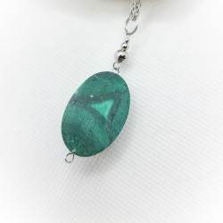 Pendentif en Malachite - Evolution personnelle et apaisement - Ci nature