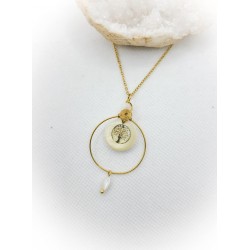 Pendentif doré Arbre de vie en Nacre - ci nature