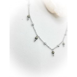 Collier argenté en pyrite - Ci nature