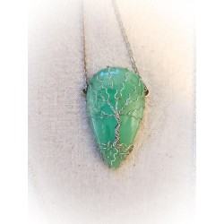 Pendentif Arbre de vie en Chrysoprase - ci nature